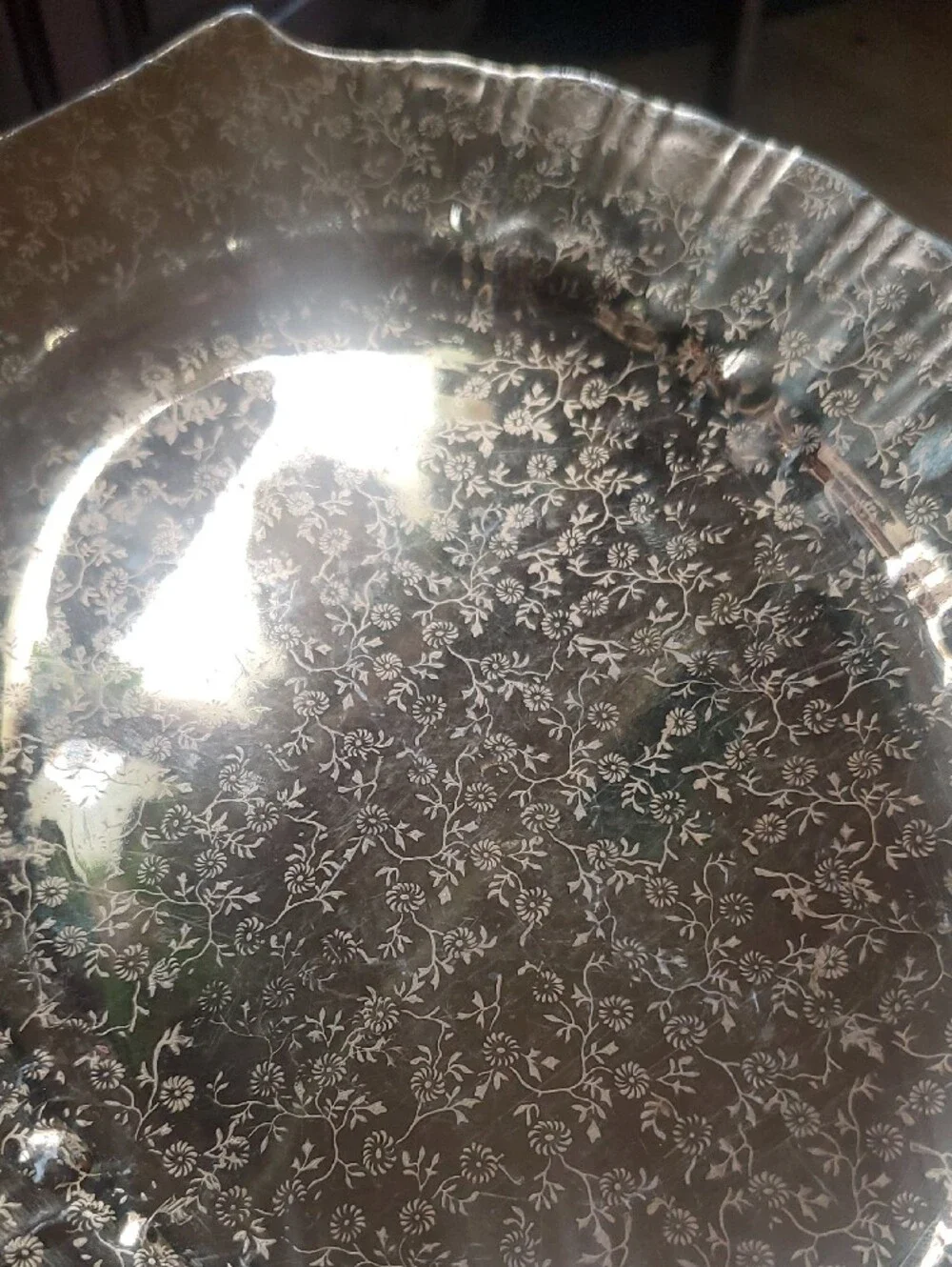 Vintage Homer Laughlin Coronet 22K Gold Filigree Oval Serving Platter